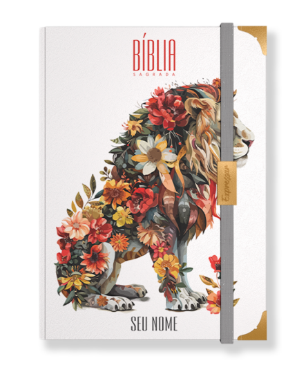 Bíblia em lombada - letra grande com harpa