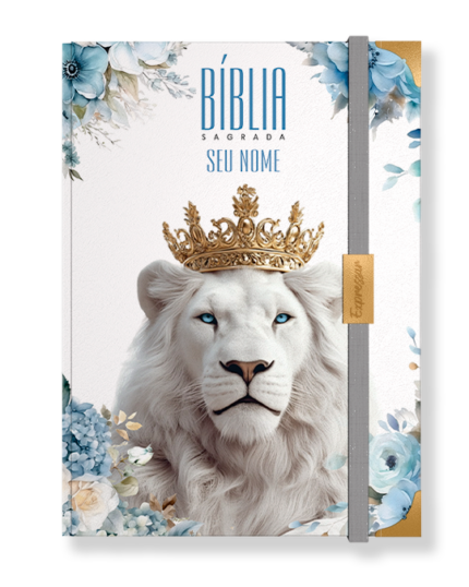 Bíblia em lombada - letra grande com harpa