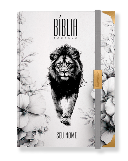 Bíblia em lombada - letra grande com harpa