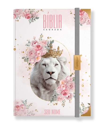 Bíblia em lombada - letra grande com harpa