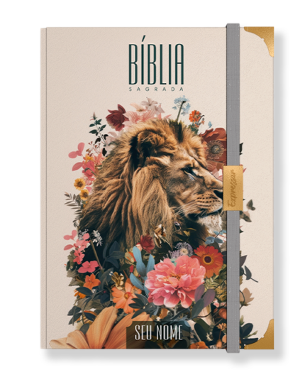 Bíblia em lombada - letra grande com harpa