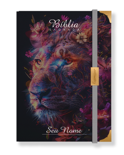 Bíblia em lombada - letra grande com harpa