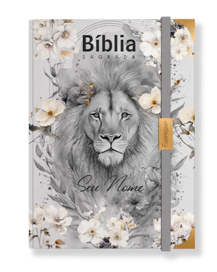 Bíblia em lombada - letra grande com harpa