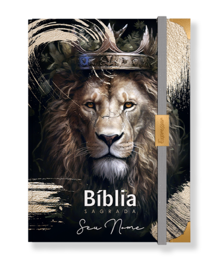 Bíblia em lombada - letra grande com harpa